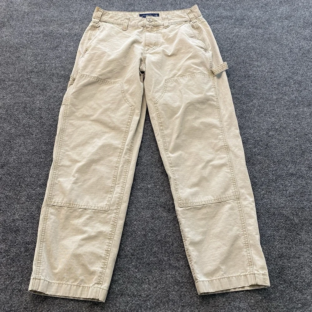 Y2K Abercrombie & Fitch Ripstop Carpenter Pants Double Knee Mens 29x30 Loose Fit